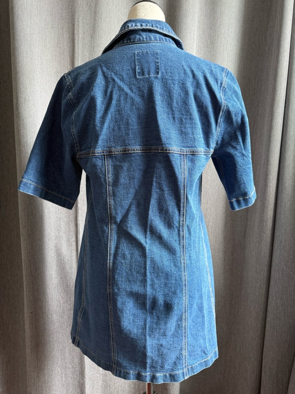 Abercrombie & Fitch Blue Denim Button-Front Mini Dress - Picture 2 of 6